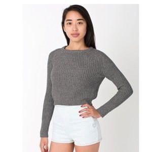 American Apparel Cropped Fisherman Sweater